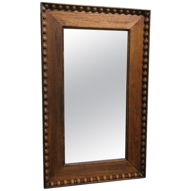 Wood Victorian Carved Golden Oak Wall Mirror, 1880 For Sale - Image 7 of 7