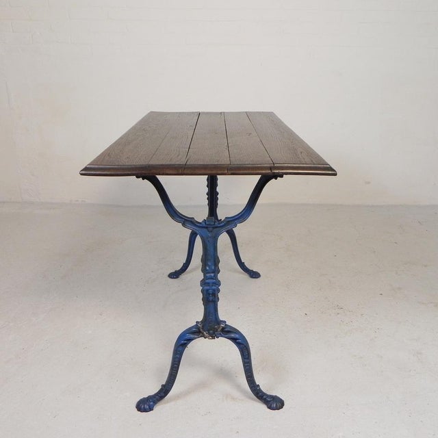 Bistro Table with Oak Top, 1930s For Sale - Image 3 of 18