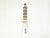 Decorative bottle in transparent and orange Murano glass. Post modern shape cork in silver metal. Labeled and signatured...