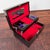 An elegant Japanese jewellery box with glossy black lacquer and a musical mechanism. Dimensions: height 13 cm, width 21...
