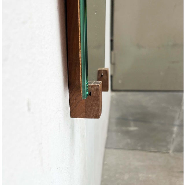 Mid-Century Modern German Teak Wall Mirror, 1960s For Sale - Image 6 of 18