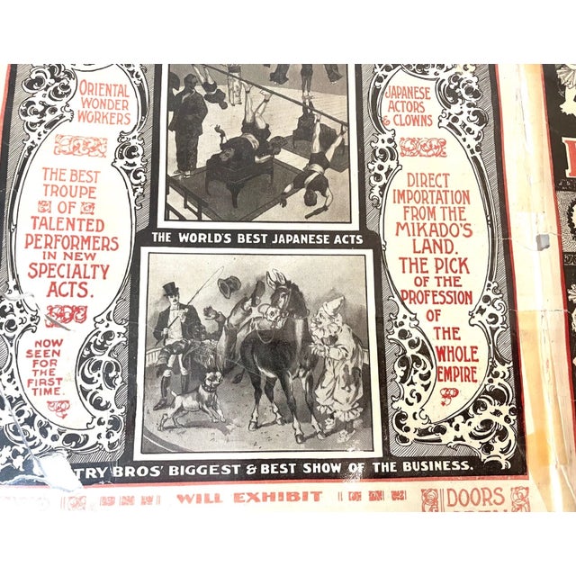 19th Century Very Rare Antique 1800's Century Bros Circus Parade Illustrated Pamphlet Flyer For Sale - Image 5 of 12