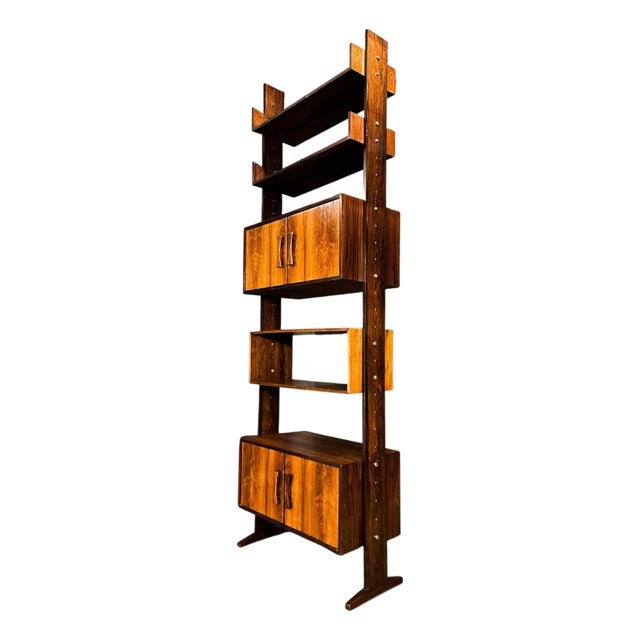 Modular Brazilian Rosewood Shelving Unit by Ernesto Hauner, Brazil, 1960s - Lot 182B For Sale