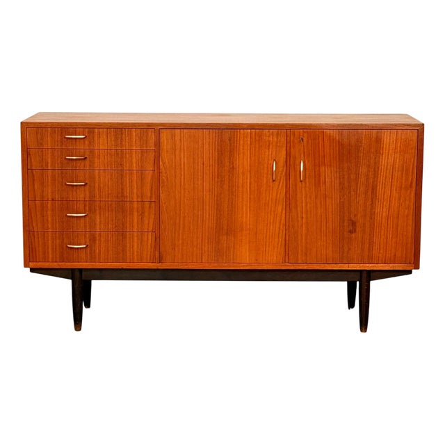 Vintage Swedish Sideboard in Teak, 1950s For Sale