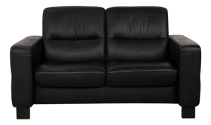 Wave 2-Seater Sofa in Black Leather from Stressless