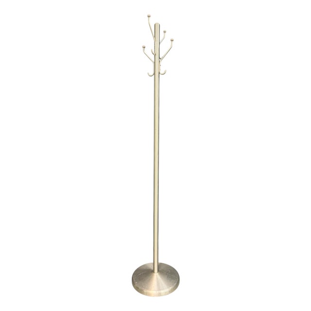 Mid-Century Modern Aluminum Coat Rack – Branch-Form Hall Tree W/ Ball Finials For Sale