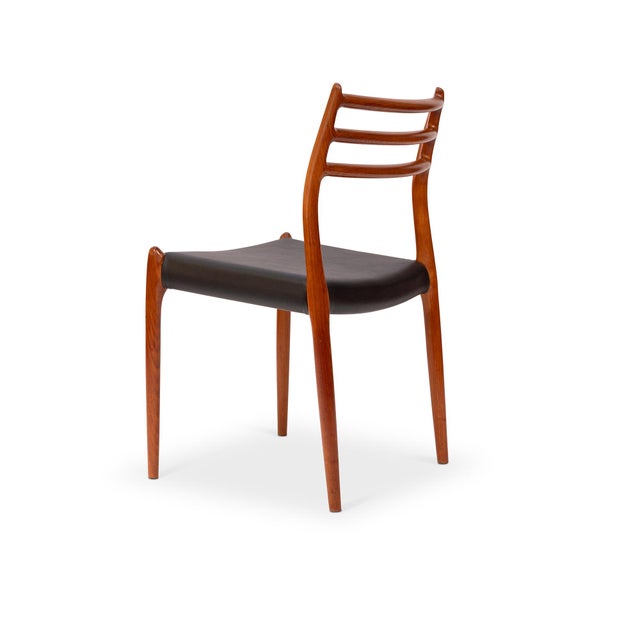 Black Vintage Niels Otto Møller 78 Dining Chairs in Solid Teak Set of 4 For Sale - Image 8 of 10