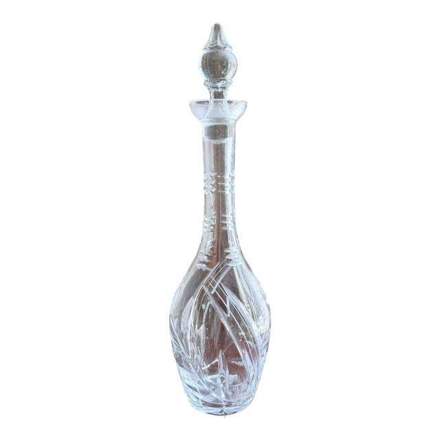 Mid 20th Century Mid Century Modern Crystal Decanter For Sale