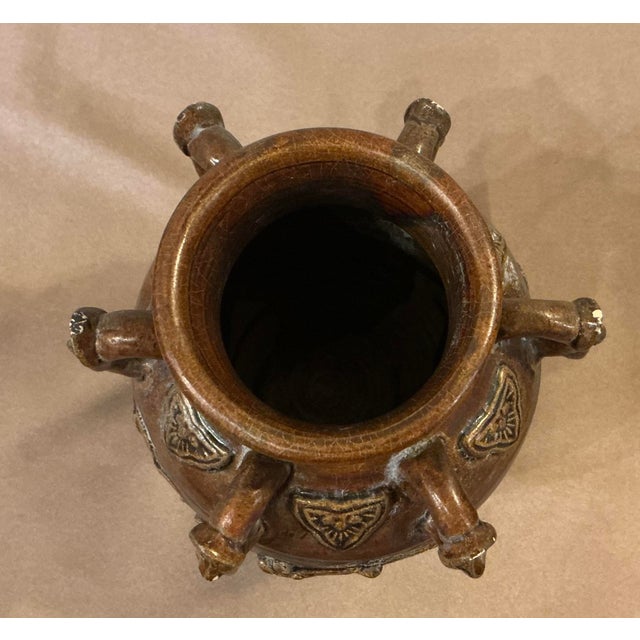 Antique Chinese Martaban Stoneware Storage Jar. For Sale - Image 4 of 6