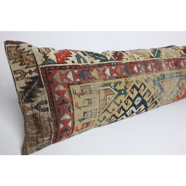 Textile Antique Caucasian Home Decor Rug Pillow Cover -15'' X 47'' For Sale - Image 7 of 11