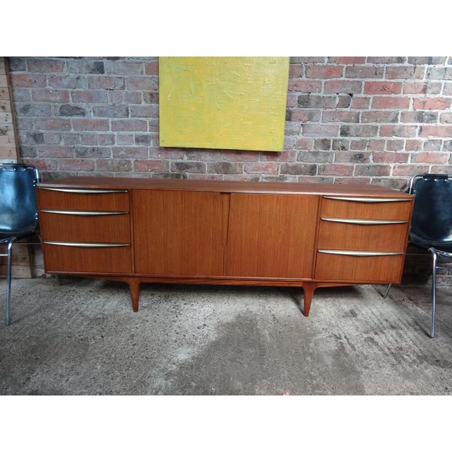 Vintage Teak & Brass Sideboard attributed to Tom Robertson for McIntosh, 1960s For Sale - Image 3 of 18