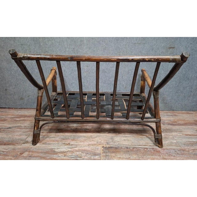 Small Antique Bamboo Sofa, 1890s For Sale - Image 6 of 7