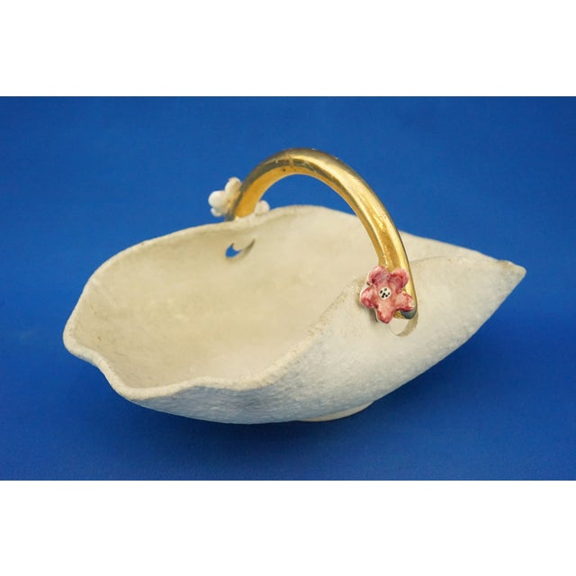 Art Deco Basket Vase in Majolicated Ceramic by Dante Baldelli, 1920s For Sale - Image 6 of 18