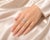 Modern Late 20th Century Size 7 14K White Gold Diamond Band Ring Four Row Sparkling Band For Sale - Image 3 of 3