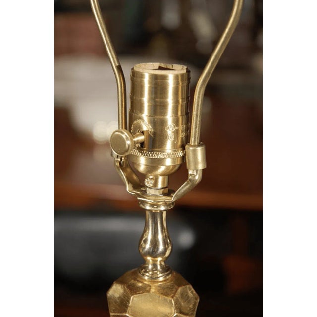 Art Deco Pair of Gold Leaf Florence Table Lamps by Bryan Cox For Sale - Image 3 of 7