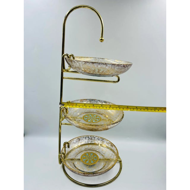 Transparent Vintage Georges Briard Gold Leaf Tower - 4 Piece Set For Sale - Image 8 of 10