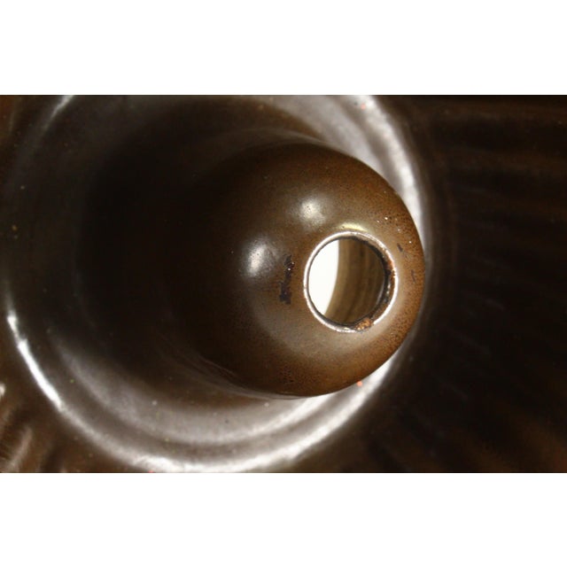 19th Century 19th C. Glazed Earthenware Bundt Cake / Pudding Mold For Sale - Image 5 of 15