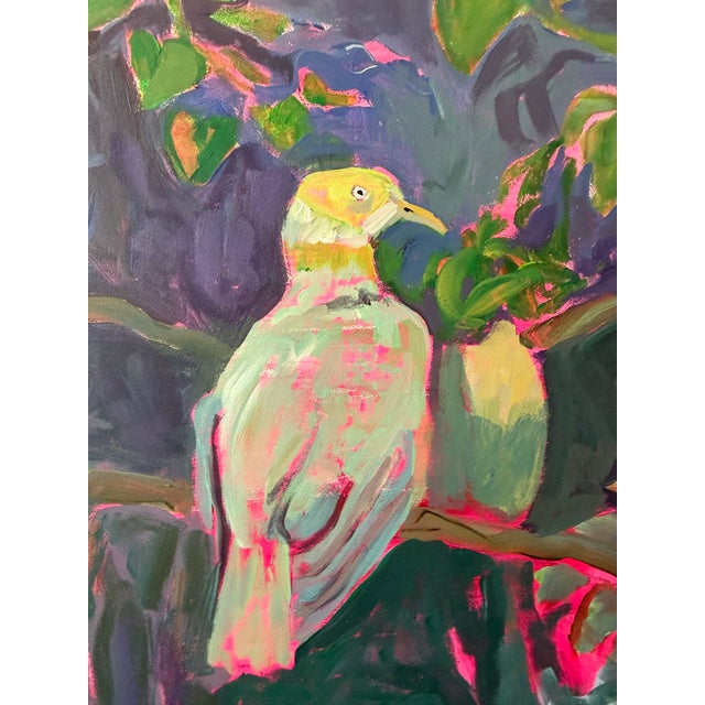 Lovely Fruit Dove is a dramatic, yet peaceful painting on cradled board. It represents nature's incredible beauty. Deep...
