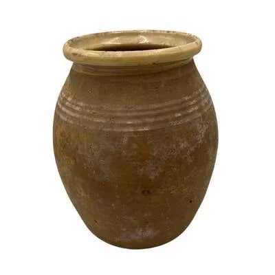 This antique one-handle terra cotta vessel from Hungary is a wonderful addition to any Farmhouse decor. The rustic pottery...