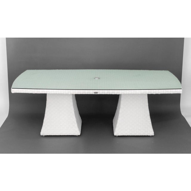 Contemporary Skyline Design Glass Top Dining Table For Sale - Image 3 of 11