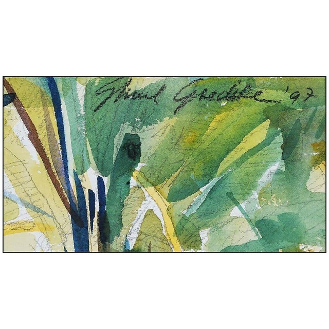 1990s The Dancers and Musicians Watercolor Painting, Shirl Goedike For Sale - Image 4 of 5