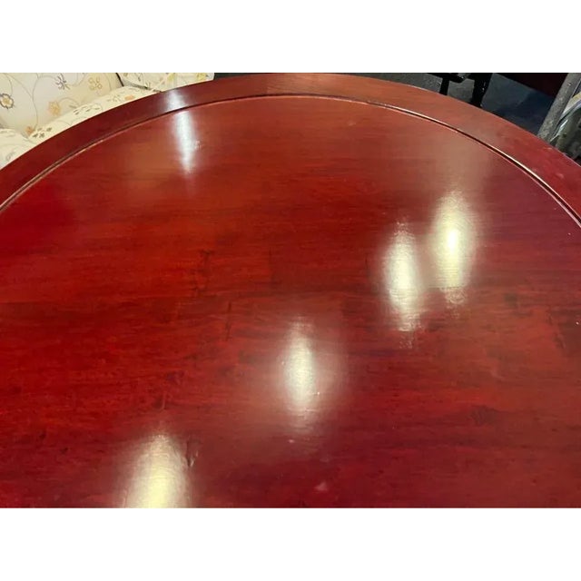Mid 20th Century Vintage Large Art Deco Rosewood Round Dining Table For Sale - Image 4 of 13