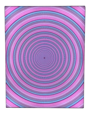 "Warp Speed" Contemporary Op Art Lightbox Installation