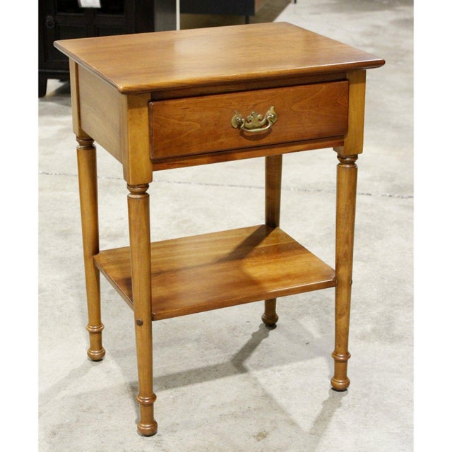 American Leopold Stickley Colonial Style Nightstand - Cherry For Sale - Image 3 of 7