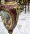 Burgundy Porcelain Vases With Gold Leaf Details – French Style Ornate Decorative Vases For Sale - Image 4 of 6
