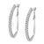 10KT White Gold 1 cttw Diamond Hoop Earrings, A Pair For Sale - Image 4 of 6