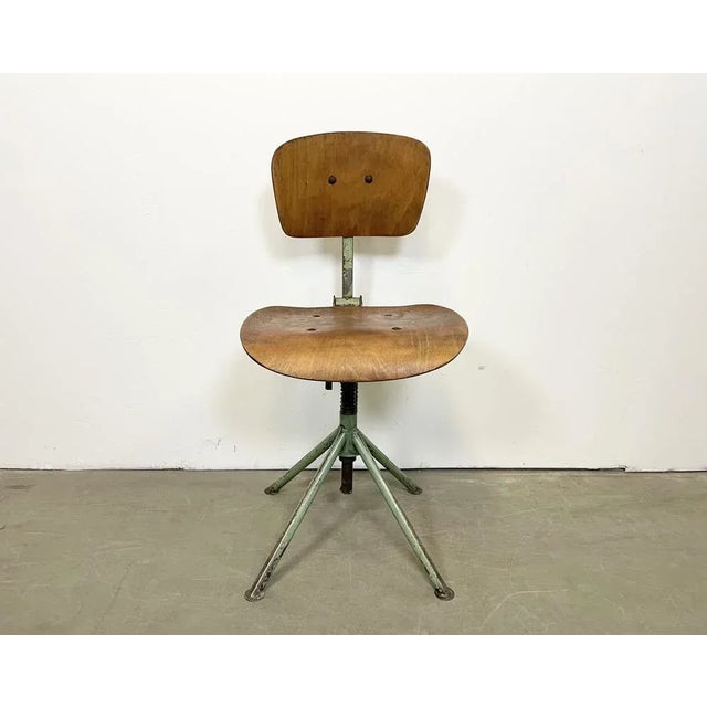 Industrial Workshop Chair, Czechia, 1950s For Sale - Image 13 of 17