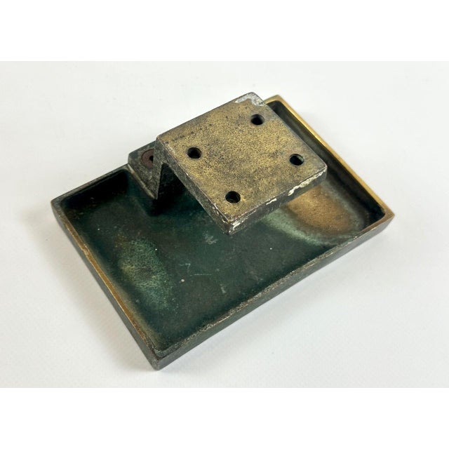 Goldenrod Brutalist Push and Pull Alpana Door Handle in Bronze, 1970s For Sale - Image 8 of 9