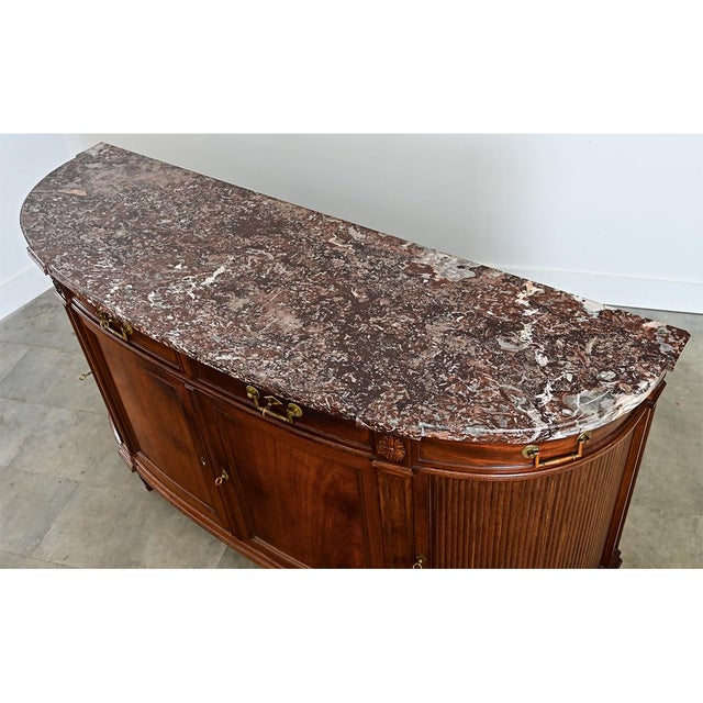 French 19th Century Demilune Mahogany Enfilade For Sale - Image 14 of 18