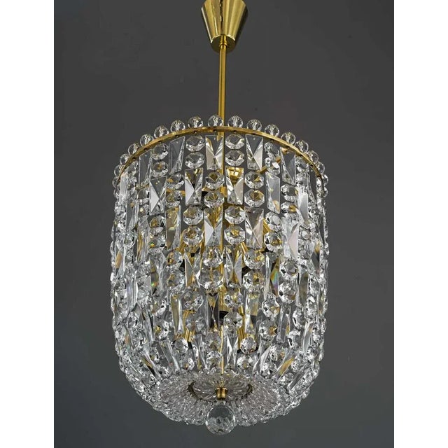 Big Crystal Chandelier from Bakalowits & Söhne, Vienna, 1950s For Sale - Image 4 of 18
