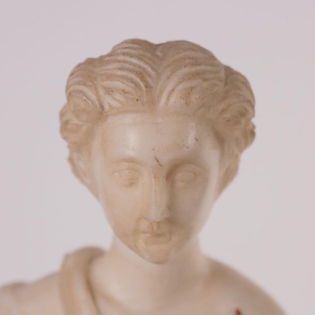 Sculpture of a Roman Matron in White Marble, Italy, 19th Century For Sale - Image 4 of 11