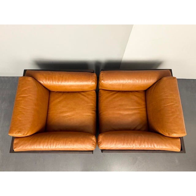 Afra & Tobia Scarpa Bastiano Lounge Chair in Ash and Cognac Leather by Afra & Tobia Scarpa, Italy, 2000 For Sale - Image 4 of 12