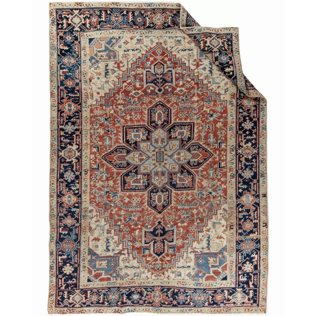 Vintage Heriz Rug 6'5 X 9'" For Sale - Image 11 of 11