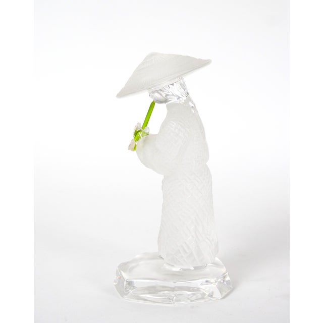 An elegant French crystal figurine by Saint-Louis, the renowned French crystal manufacturer celebrated for its exceptional...