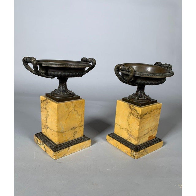 Charles X Style Mantelpiece Set with Horse Clock and Pair of Casseroles For Sale - Image 9 of 12