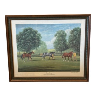 Richard Stone Reeves Three Kings: Nijinsky Ii, Spectacular Bid & Secretariat Lithograph, Framed For Sale