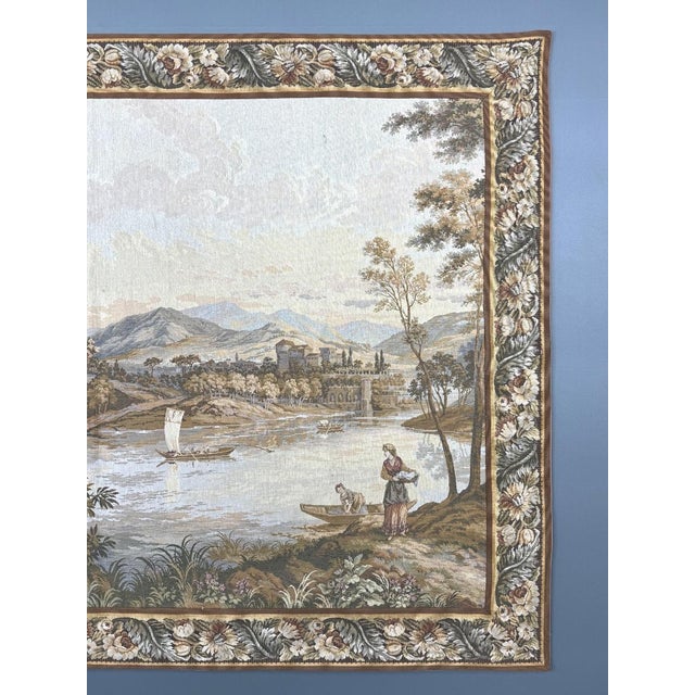 Large 20th Century Wall Tapestry in the style of Gobelins For Sale - Image 4 of 13