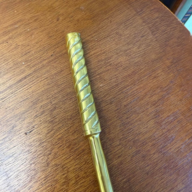 Metal Vintage Brass Golf Club Salad Servers - A Pair For Sale - Image 7 of 8