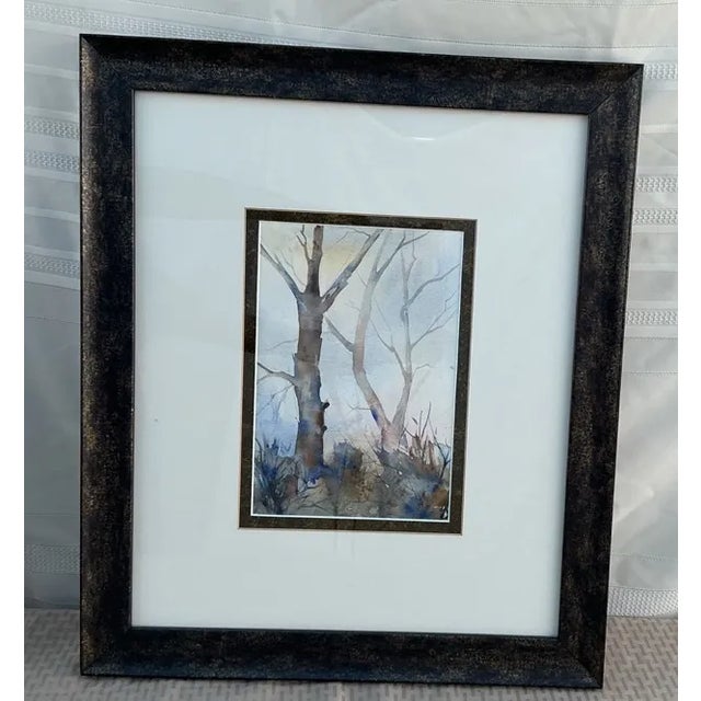 1980s Gallery-Ready Signed Original Landscape Watercolors by Pa Artists, Patricia L. Reese & Jane Bertram Miluski - Set of 3 For Sale - Image 6 of 11