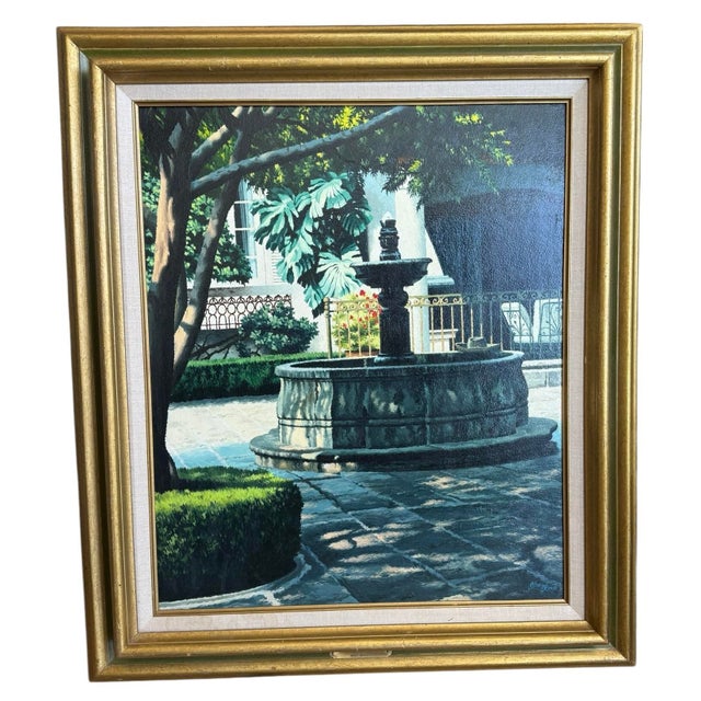 Late 20th Century Original Oil Painting, ‘Siesta’ by Stan Eckman (American, 1913-1998) For Sale - Image 9 of 11