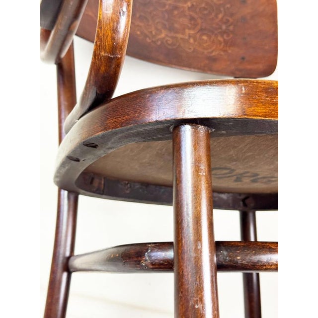 Beech Armchair from Fischel, 1900s For Sale - Image 9 of 11