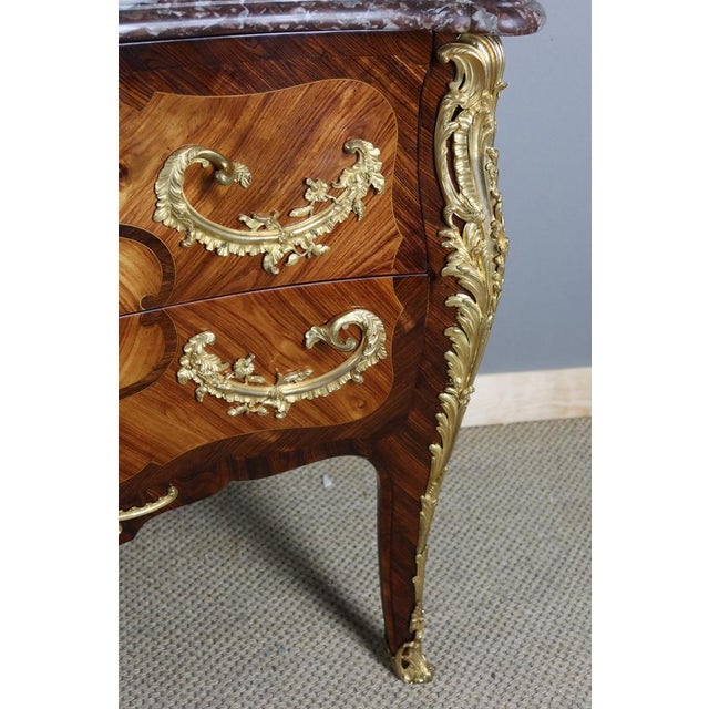 Sauté Chest of Drawers in Marquetry by Perreau For Sale - Image 12 of 15