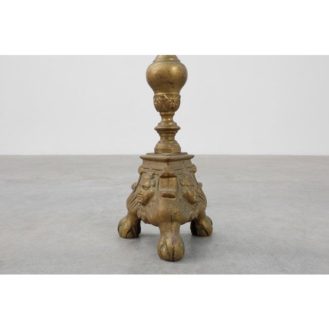 Large 19th Century Copper Church Candleholder, France For Sale - Image 6 of 11