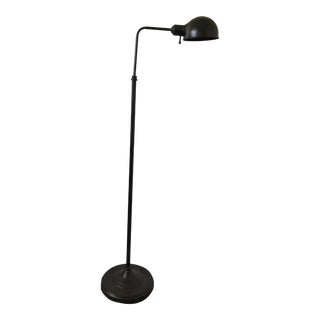 Bronze Color Metal Floor Lamp With Round Shade For Sale