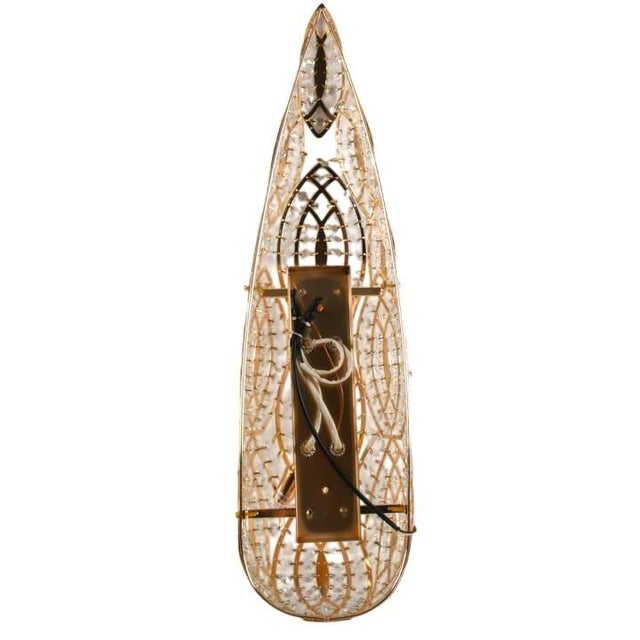 Early 21st Century VGnewtrend Steel & Crystal Arabesque Wall Sconce | Italian Luxury Designer Lighting For Sale - Image 5 of 8