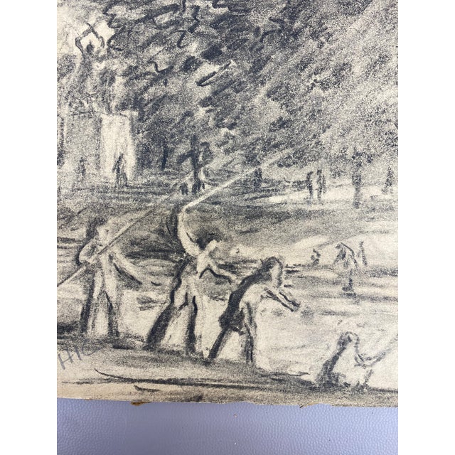 1930s Henry Ives Cobb Jr. Charcoal Drawing of Central Park For Sale In New York - Image 6 of 11